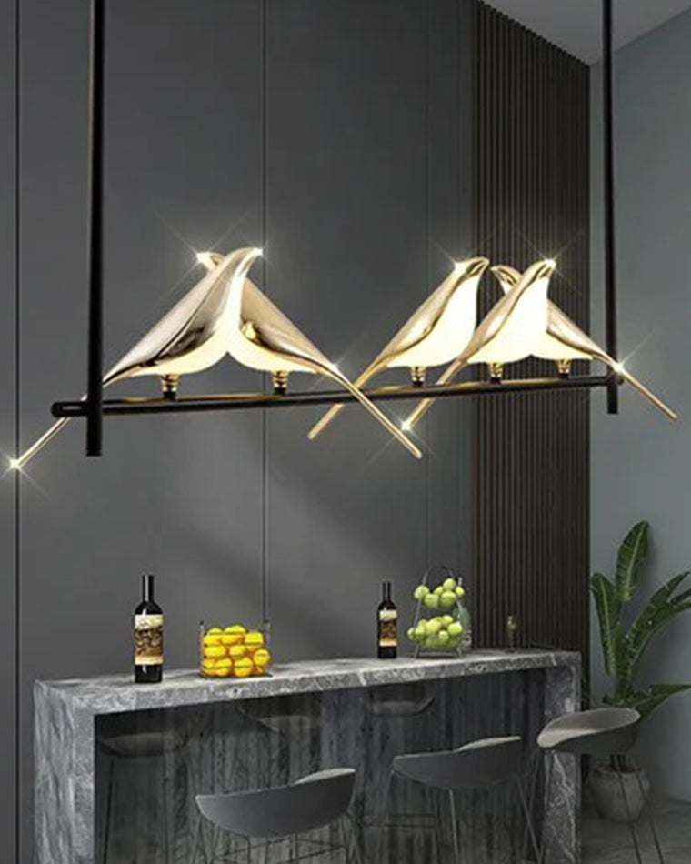 WOMO Gold Bird Linear Chandelier-WM2512b