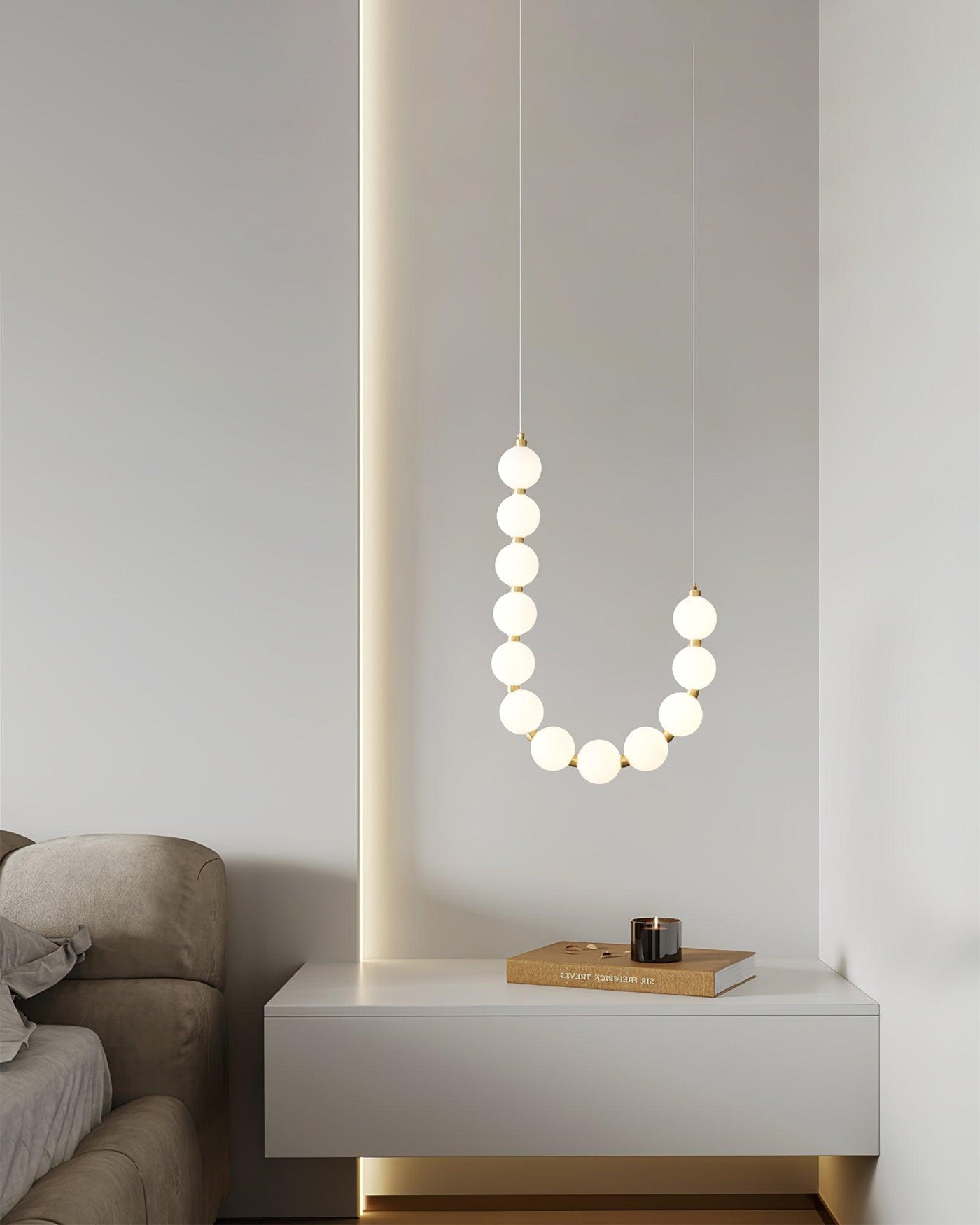 WOMO Pearl Brass Globe Chandelier-WM2102e
