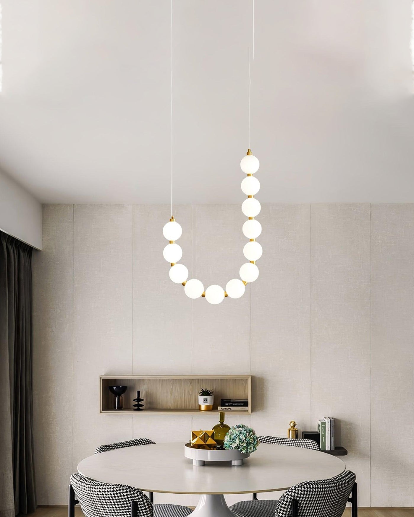 WOMO Pearl Brass Globe Chandelier-WM2102e