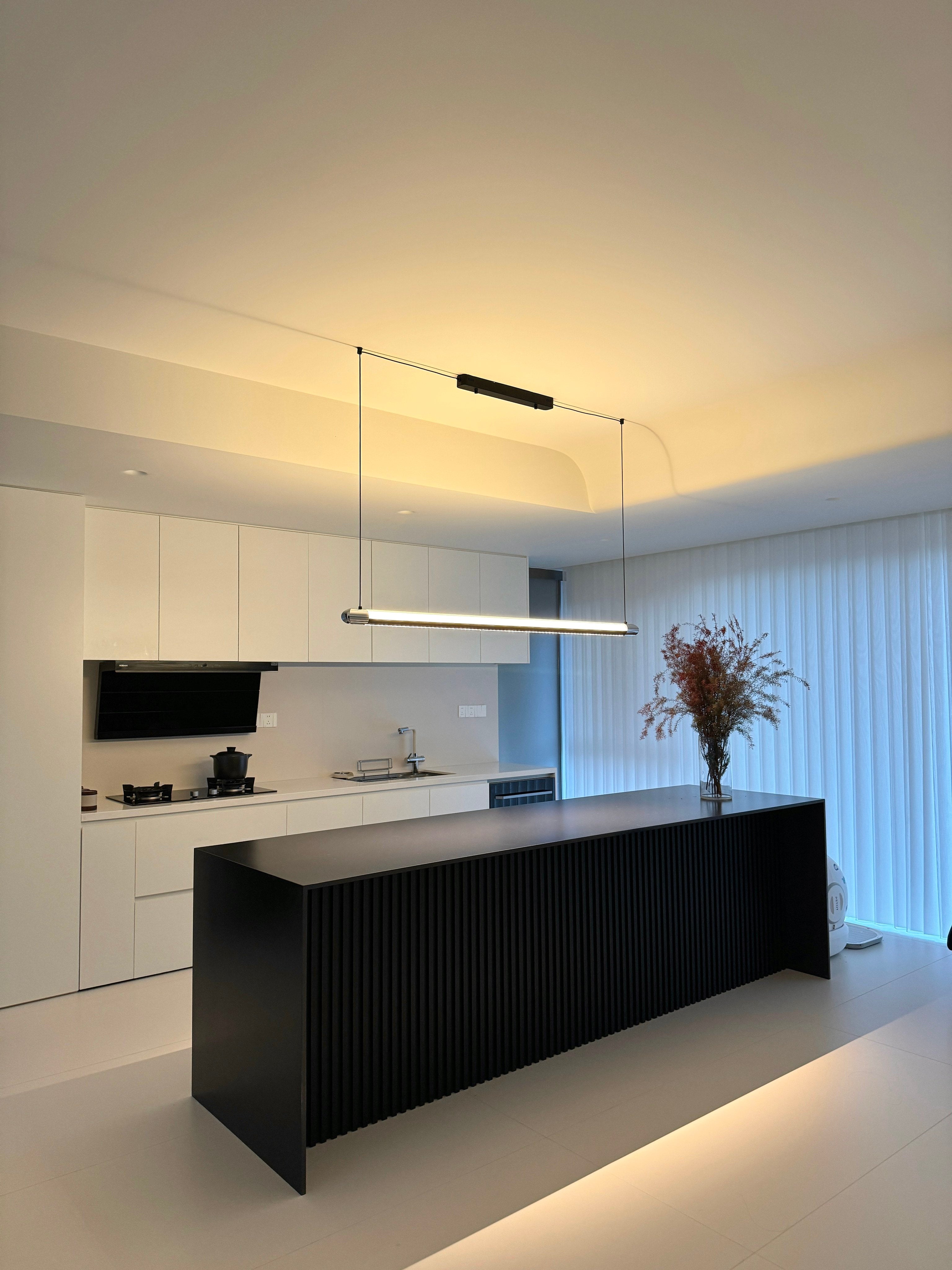 WOMO Black Linear Pendant Light - WM3225