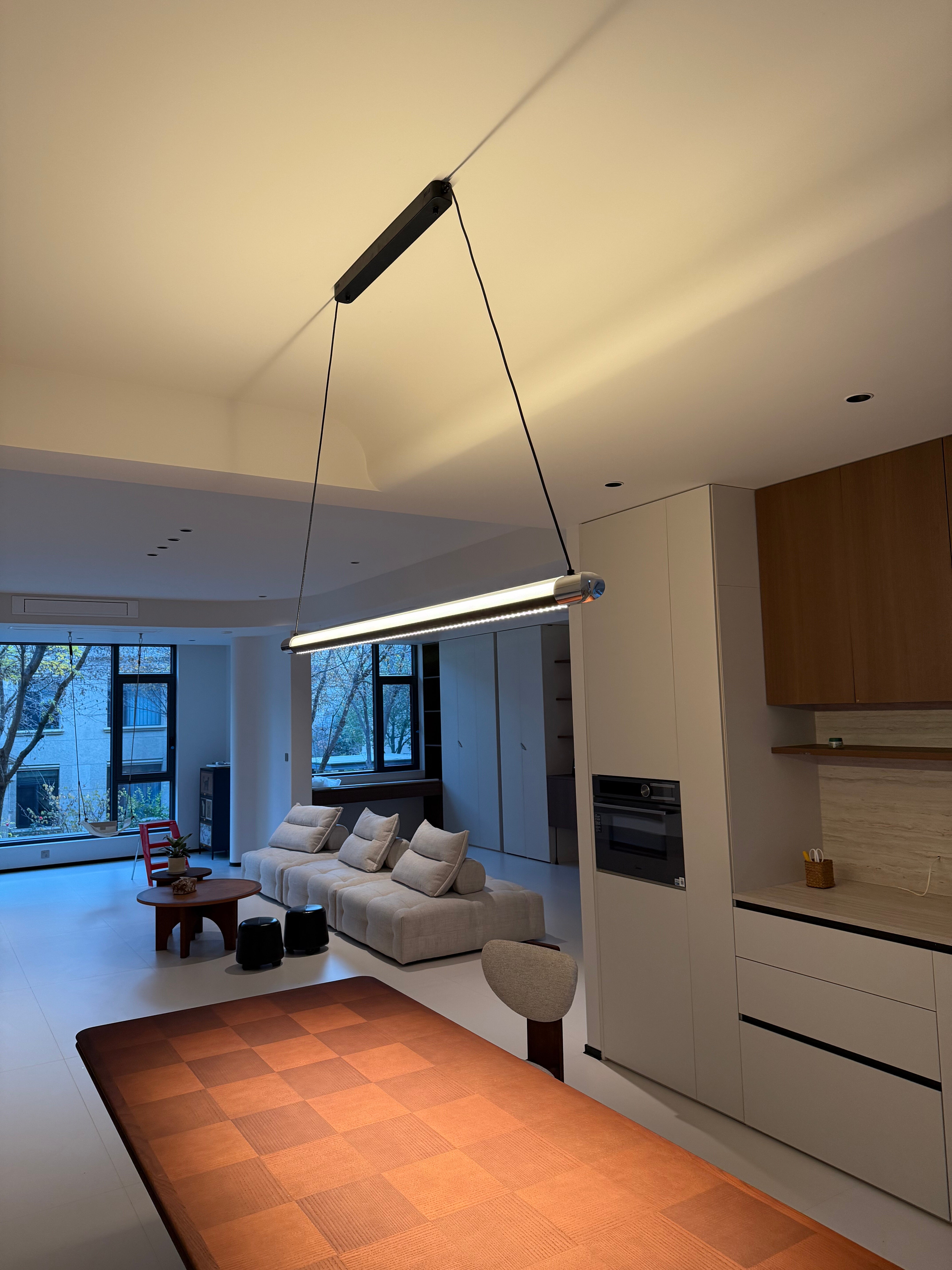 WOMO Black Linear Pendant Light - WM3225