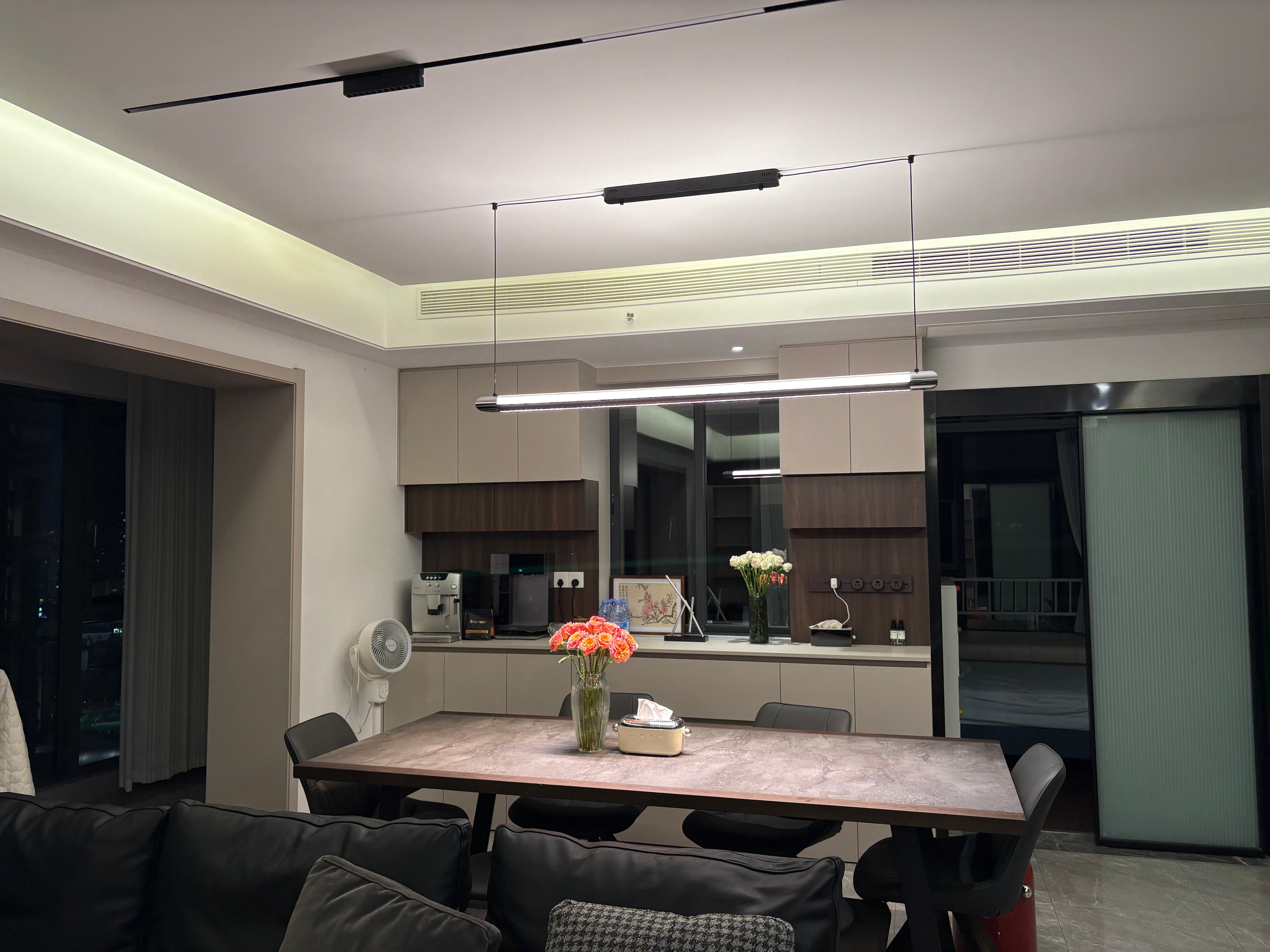WOMO Black Linear Pendant Light - WM3225