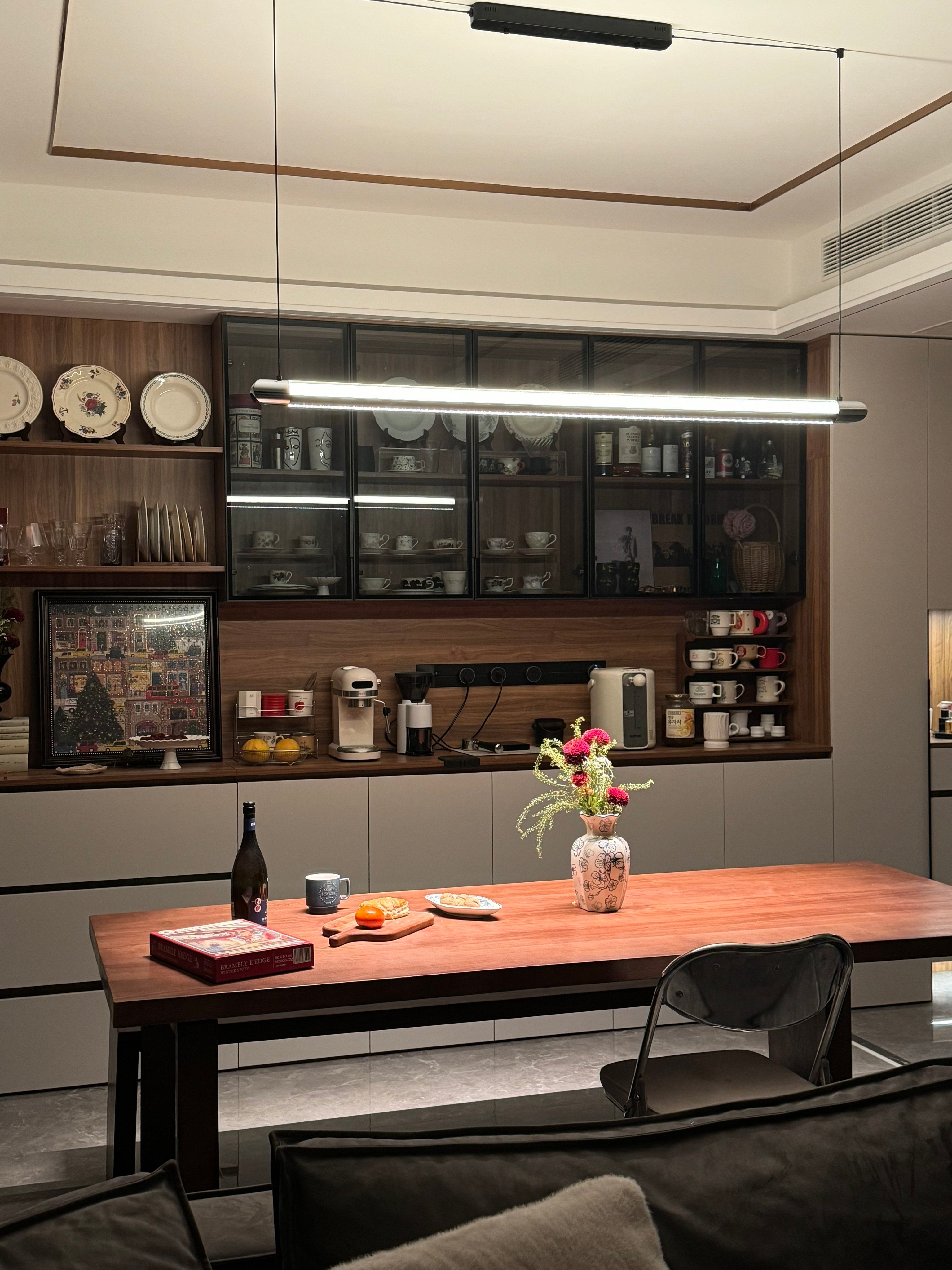 WOMO Black Linear Pendant Light - WM3225
