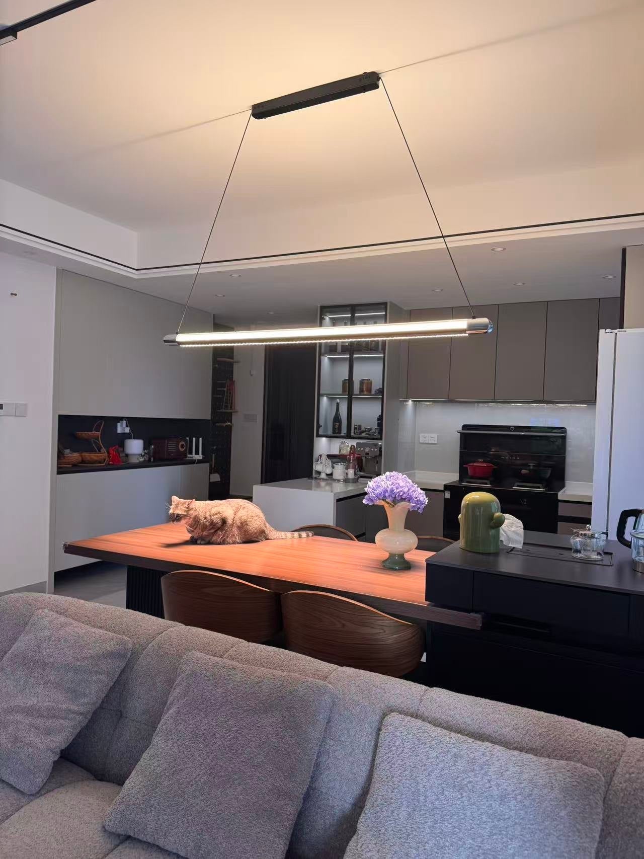 WOMO Black Linear Pendant Light - WM3225