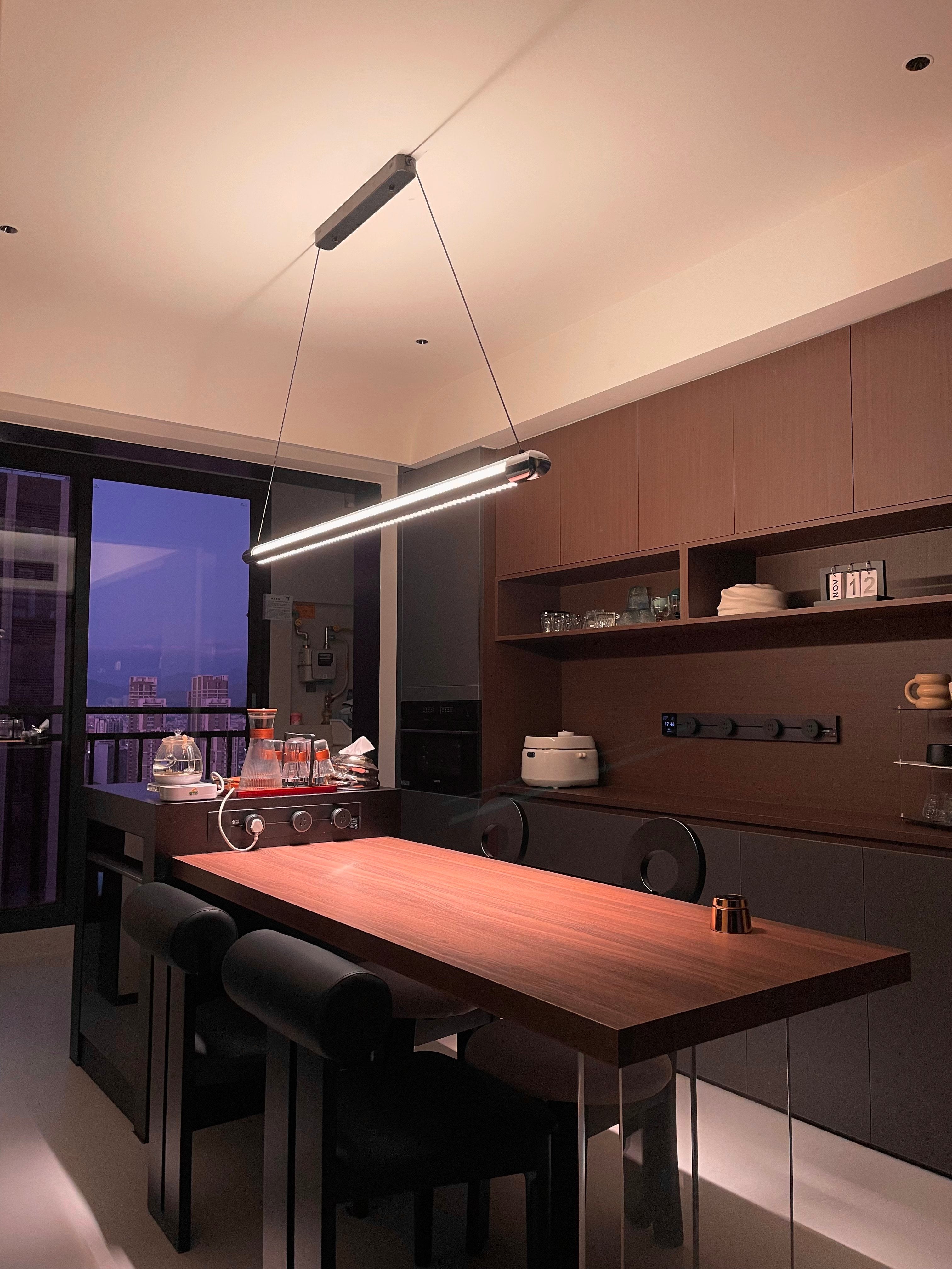 WOMO Black Linear Pendant Light - WM3225
