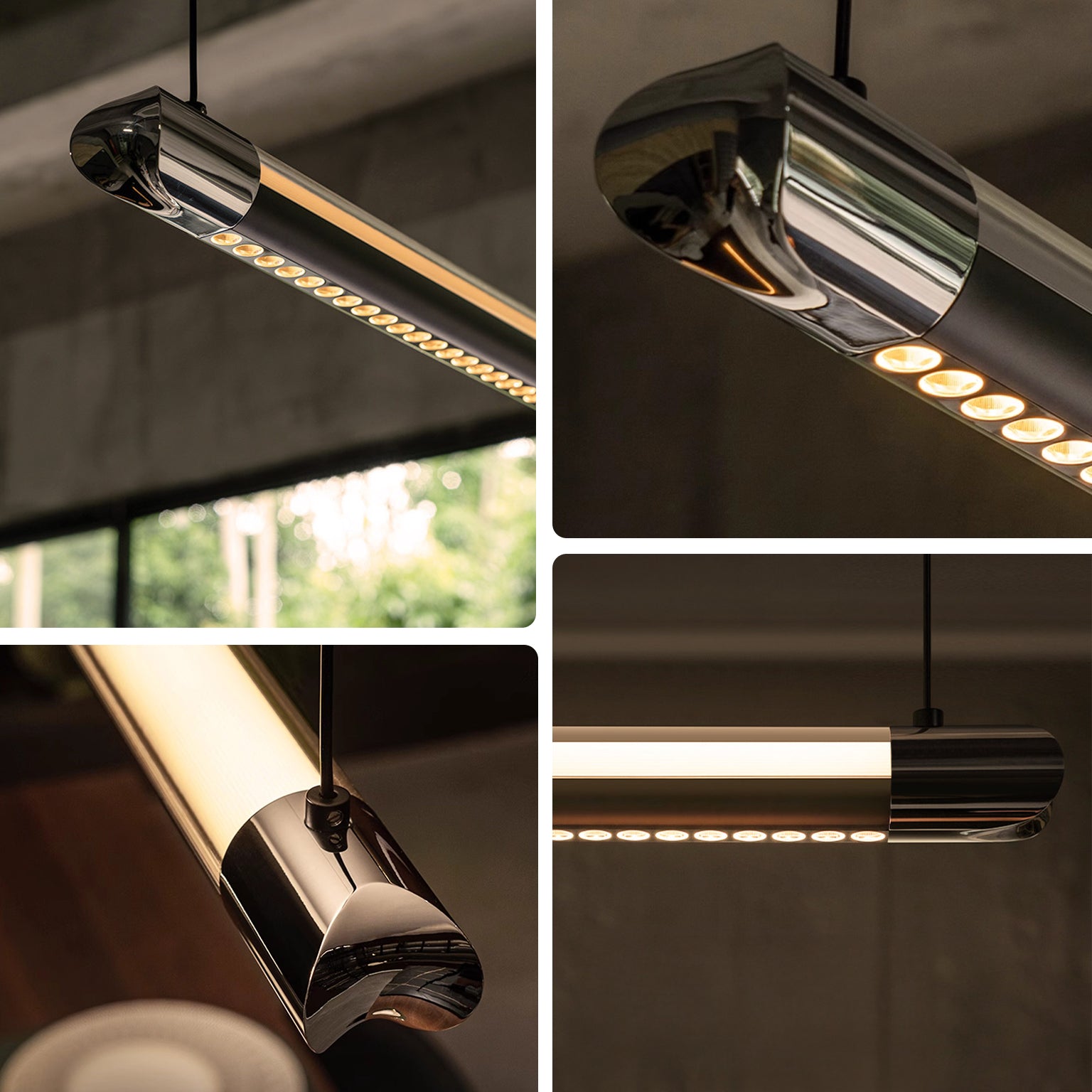 WOMO Black Linear Pendant Light - WM3225