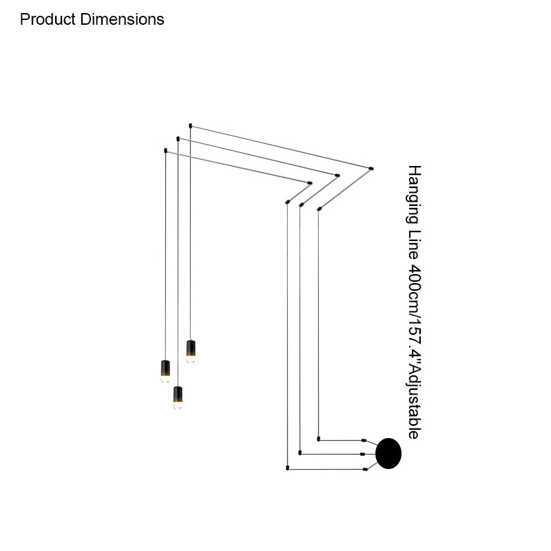 WOMO Spider Off Center Chandelier-WM2107