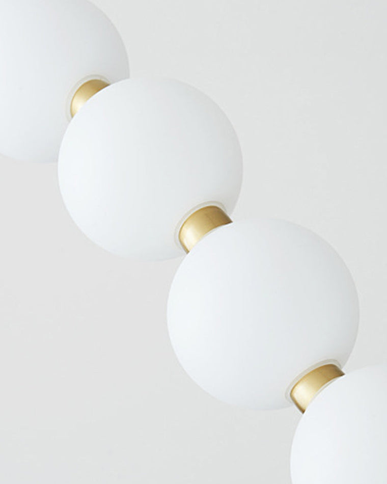 WOMO Pearl Globe Brass Dining Room Chandelier-WM2102d