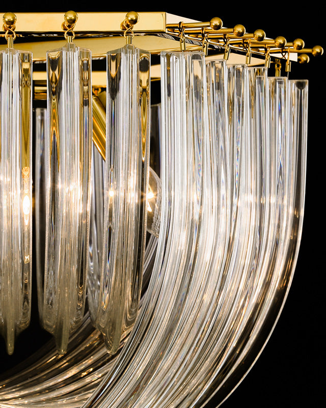 WOMO Ribbon Glass Chandelier-WM2590