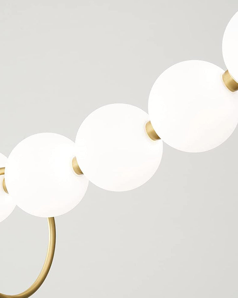 WOMO Pearl Brass Globe Dining Room Chandelier-WM2102c