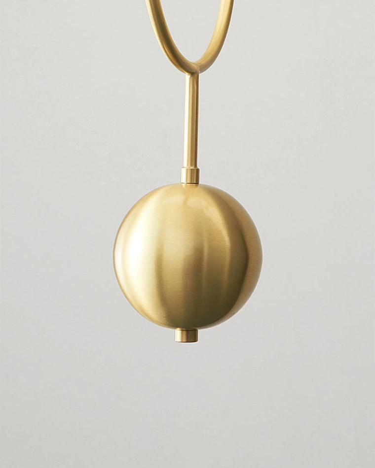 WOMO Pearl Brass Globe Dining Room Chandelier-WM2102c