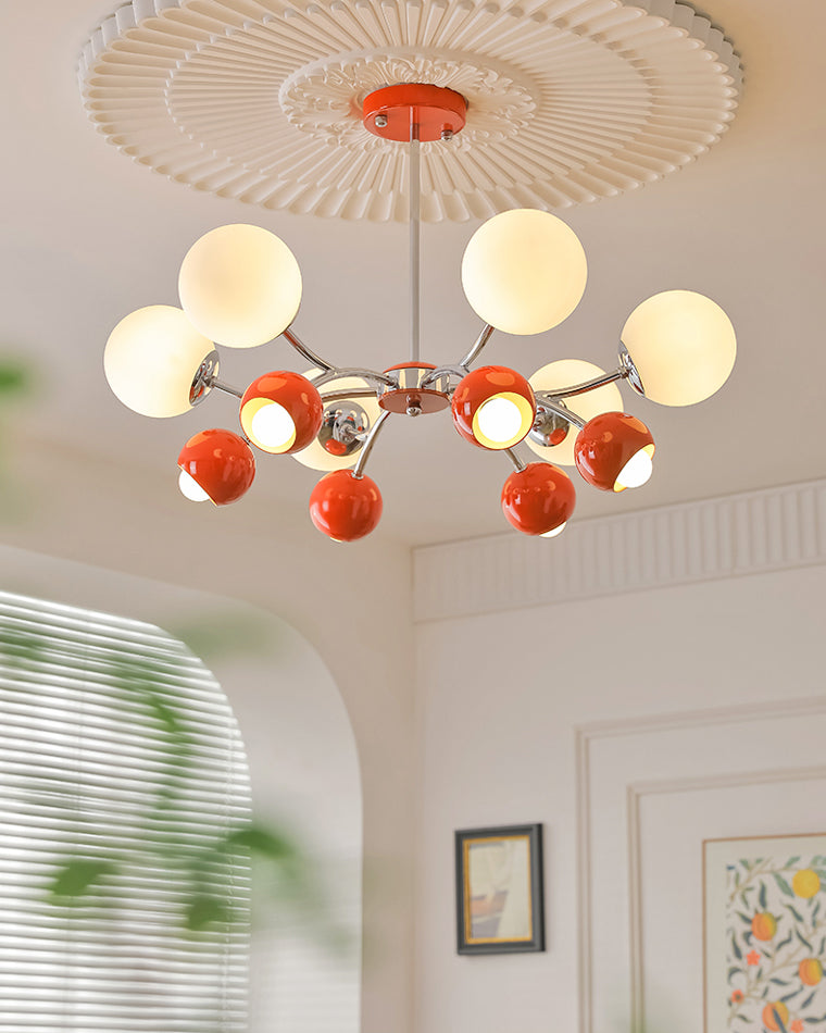 WOMO Space Age Glass Globe Chandelier-WM2290