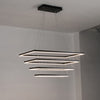 WOMO Black Tiered Rectangular Chandelier-WM2120 thumbnail