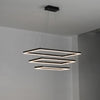 WOMO Black Tiered Rectangular Chandelier-WM2120 thumbnail
