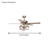 WOMO 52 Vintage Ceiling Fan Chandelier-WM5031 thumbnail