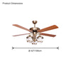 WOMO 52 Vintage Ceiling Fan Chandelier-WM5031 thumbnail