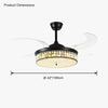 WOMO Crystal Retractable Ceiling Fan Chandelier-WM5036 thumbnail