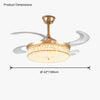 WOMO Crystal Retractable Ceiling Fan Chandelier-WM5036 thumbnail