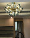 WOMO Peacock Blue Art Glass Chandelier-WM2213b thumbnail
