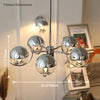 WOMO 1920s Chrome Glass Chandelier-WM2306 thumbnail