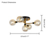 WOMO Ribbed Smoked/Green Glass Globe Ceiling Light-WM1110 thumbnail