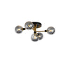WOMO Ribbed Smoked/Green Glass Globe Ceiling Light-WM1110 thumbnail