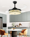WOMO Crystal Retractable Ceiling Fan Chandelier-WM5036 thumbnail