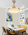 WOMO Crystal Retractable Ceiling Fan Chandelier-WM5036 thumbnail