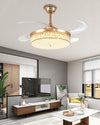 WOMO Crystal Retractable Ceiling Fan Chandelier-WM5036 thumbnail