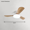 WOMO 3 Wood Blade Low Profile Ceiling Fan Lamp-WM5058 thumbnail