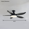 WOMO Low Profile Modern Ceiling Fan Lamp-WM5062 thumbnail