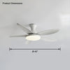 WOMO Low Profile Modern Ceiling Fan Lamp-WM5062 thumbnail