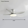 WOMO Low Profile Modern Ceiling Fan Lamp-WM5062 thumbnail