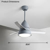 WOMO 3 Blade Tapered Ceiling Fan Lamp-WM5099 thumbnail