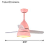 WOMO 3 Blade Tapered Ceiling Fan Lamp-WM5099 thumbnail