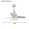 WOMO 3 Blade Tapered Ceiling Fan Lamp-WM5099 thumbnail