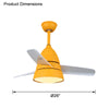 WOMO 3 Blade Tapered Ceiling Fan Lamp-WM5099 thumbnail
