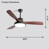 WOMO 3 Blade Modern Ceiling Fan Lamp-WM5123 thumbnail