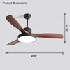 WOMO 3 Blade Modern Ceiling Fan Lamp-WM5123 thumbnail
