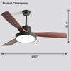 WOMO 3 Blade Modern Ceiling Fan Lamp-WM5123 thumbnail