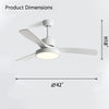 WOMO 3 Blade Modern Ceiling Fan Lamp-WM5123 thumbnail