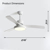 WOMO 3 Blade Modern Ceiling Fan Lamp-WM5123 thumbnail