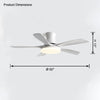 WOMO 5 Blade Modern Ceiling Fan Lamp-WM5126 thumbnail