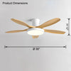 WOMO Scandi Large Flush Mount Ceiling Fan Lamp-WM5130 thumbnail