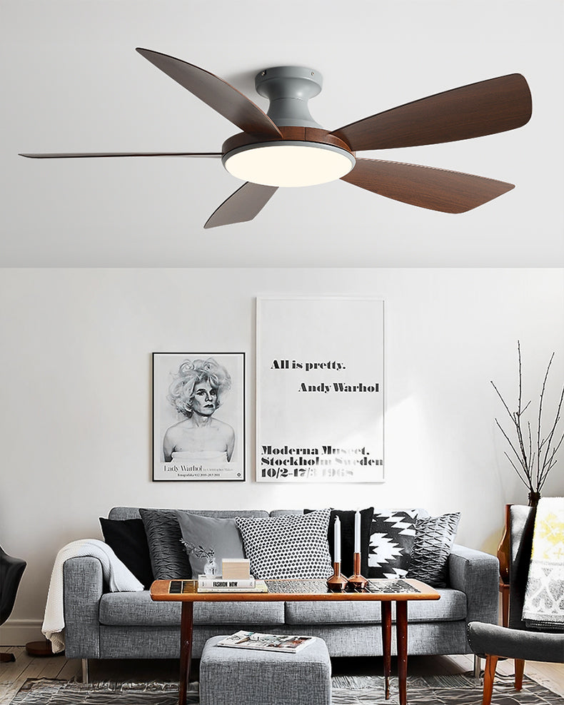 WOMO Modern Low Profile Ceiling Fan Lamp - WM5190