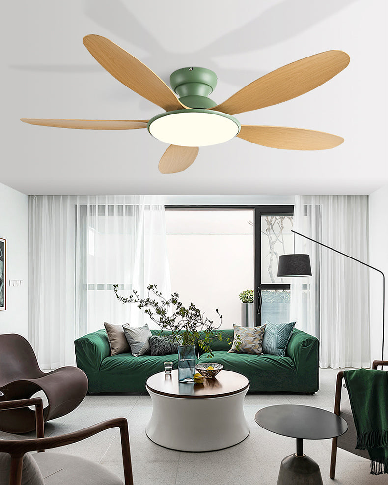 WOMO 5 Blade Low Profile Ceiling Fan Lamp - WM5194