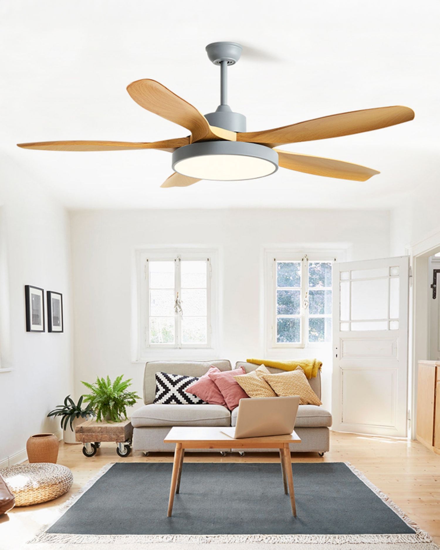 WOMO 5 Blade Ceiling Fan Lamp - WM5245b