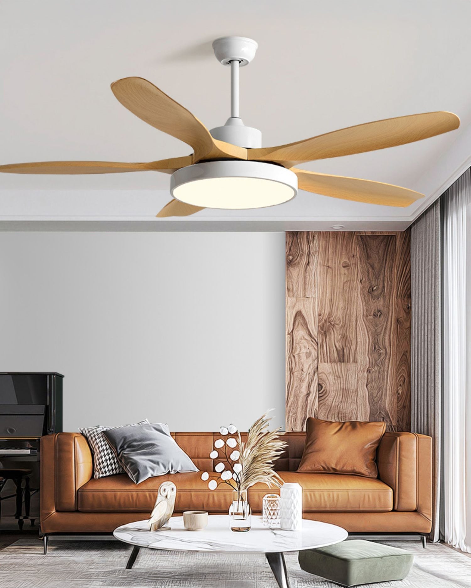 WOMO 5 Blade Ceiling Fan Lamp - WM5245b