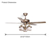 WOMO 52 Vintage Ceiling Fan Chandelier-WM5031 thumbnail