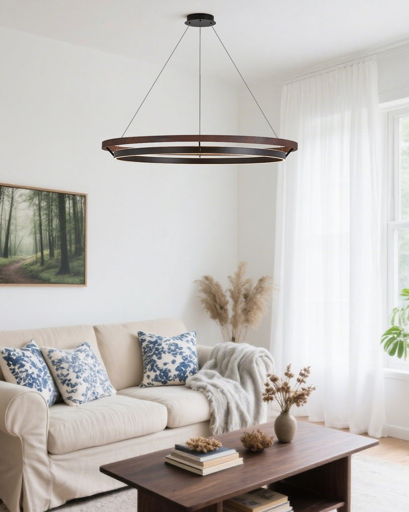WOMO Circular Led Wood Chandelier-WM2492